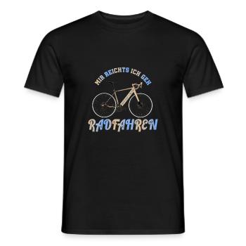 Mir reichts ich geh Radfahren - Fahrrad Rennrad - Männer T-Shirt - Schwarz - Vorne - AI Model Male 178 light (178cm)