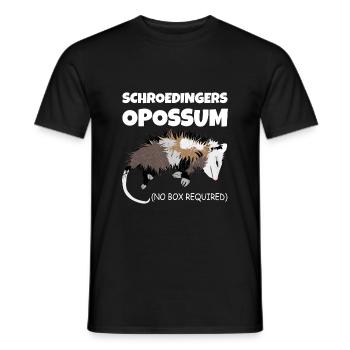 Opossum de Schrödinger (chat de Schrödinger) sans boîte - T-shirt homme - noir - Devant - AI Model Male 178 light (178cm)