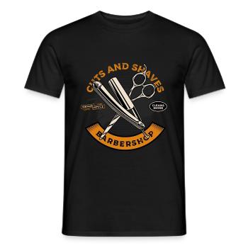 Barber Barbershop Rasieren Bart Barbier - Männer T-Shirt - Schwarz - Vorne - AI Model Male 178 light (178cm)