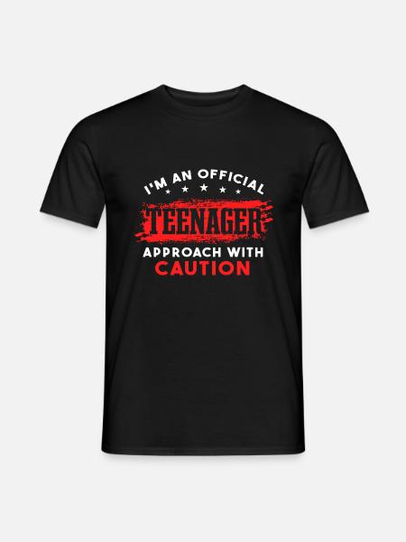 Ich bin ein offizieller Teenager - Mænd T-shirt - sort