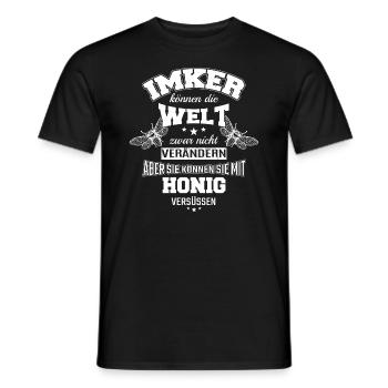 Imker können die Welt.png - Männer T-Shirt - Schwarz - Vorne - AI Model Male 178 light (178cm)