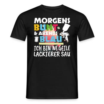 Lackierer Geschenk - Männer T-Shirt - Schwarz - Vorne - AI Model Male 178 light (178cm)