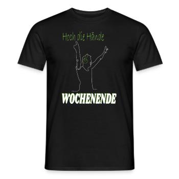 Hoch die Hände Wochenende - Männer T-Shirt - Schwarz - Vorne - AI Model Male 178 light (178cm)