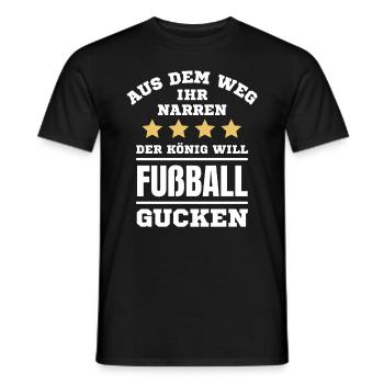 Fußball Fussball lustiger Spruch Deutschland - Männer T-Shirt - Schwarz - Vorne - AI Model Male 178 light (178cm)