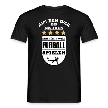 Fußball Fussball lustiger Spruch Deutschland - Männer T-Shirt - Schwarz - Vorne - AI Model Male 178 light (178cm)