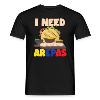 Drôle Arepa Colombie - T-shirt homme - noir - Devant - AI Model Male 178 light (178cm)