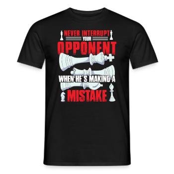 Chess Chess Player Humor Chess Board - Men's T-Shirt - black - Front - AI Model Male 178 light (178cm)