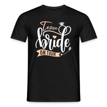 Bachelorette Party Fiancé Bridal Shower Bride - Men's T-Shirt - black - Front - AI Model Male 178 light (178cm)
