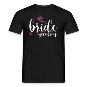 Bachelorette Party Bridesmaid Bride Security - Men's T-Shirt - black - Front - AI Model Male 178 light (178cm)
