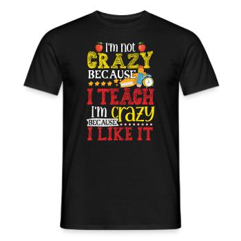 Crazy Teacher School Teaching - Men's T-Shirt - black - Front - AI Model Male 178 light (178cm)