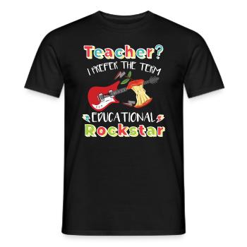 Teacher School Teaching - Men's T-Shirt - black - Front - AI Model Male 178 light (178cm)