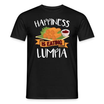 Happiness Is Eating Lumpia Philippines - Men's T-Shirt - black - Front - AI Model Male 178 light (178cm)