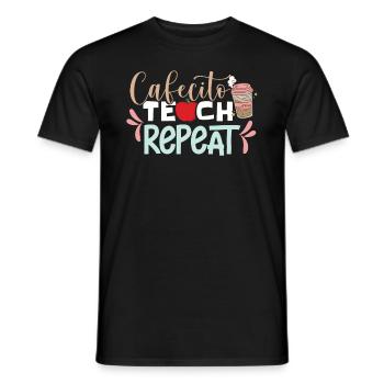 Bilingual Spanish Teacher - Men's T-Shirt - black - Front - AI Model Male 178 light (178cm)