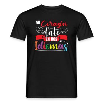 Spanish Teacher School Bilingual - Men's T-Shirt - black - Front - AI Model Male 178 light (178cm)