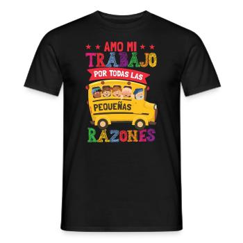 Drôle de professeur d’espagnol bilingue - T-shirt homme - noir - Devant - AI Model Male 178 light (178cm)