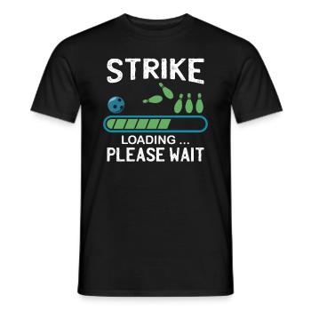 Strike Chargement | Drôle de bowling - T-shirt homme - noir - Devant - AI Model Male 178 light (178cm)