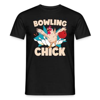 Drôle de bowling Bowler Femmes - T-shirt homme - noir - Devant - AI Model Male 178 light (178cm)