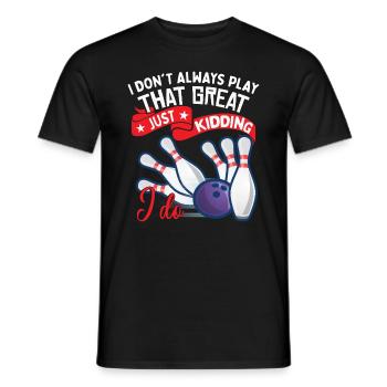 Humour drôle Bowler Bowling - T-shirt homme - noir - Devant - AI Model Male 178 light (178cm)