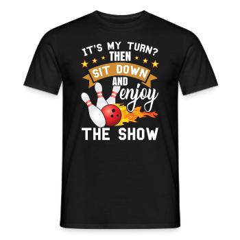 Lustige Bowling Sport Bowler Bowling Mannschaft - Männer T-Shirt - Schwarz - Vorne - AI Model Male 178 light (178cm)