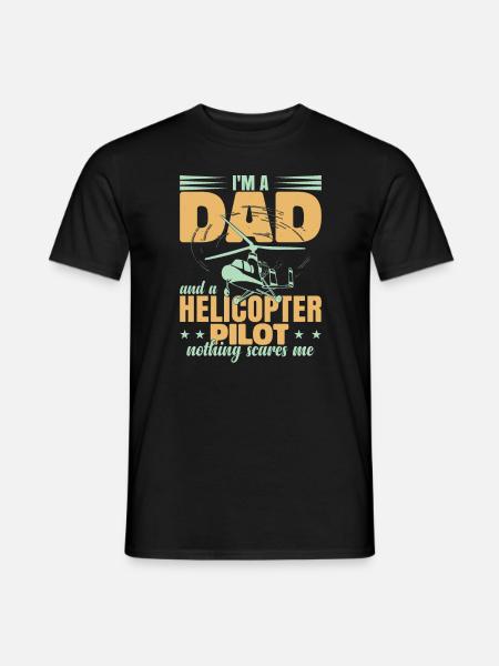 Helicopter Pilot Dad - Men's T-Shirt - black
