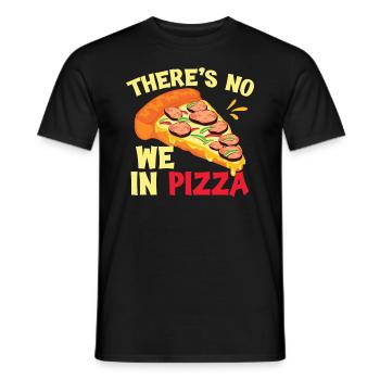 There's No We In Pizza - Men's T-Shirt - black - Front - AI Model Male 178 light (178cm)