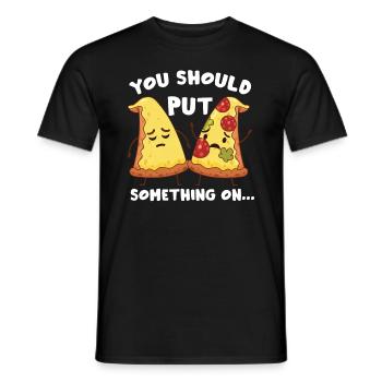 Italienischer Pizzaliebhaber Fast Food - Männer T-Shirt - Schwarz - Vorne - AI Model Male 178 light (178cm)