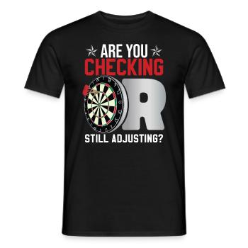 Darts Player Saying Funny - Men's T-Shirt - black - Front - AI Model Male 178 light (178cm)