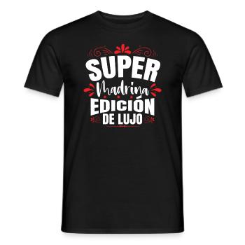 Super Madrina Bautizo Ahijada - Camiseta hombre - negro - delante - AI Model Male 178 light (178cm)