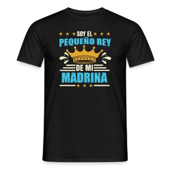 Soy El Pequeño Rey De Mi Madrina Ahijado Bautizo - Camiseta hombre - negro - delante - AI Model Male 178 light (178cm)