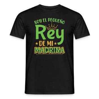 Ahijado Bautizo Soy El Pequeño Rey De Mi Madrina - Camiseta hombre - negro - delante - AI Model Male 178 light (178cm)