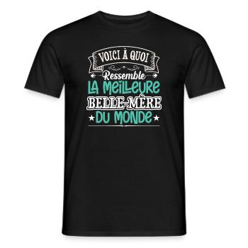 La Meilleure Belle Mère Du Monde | Belle Maman - T-shirt homme - noir - Devant - AI Model Male 178 light (178cm)