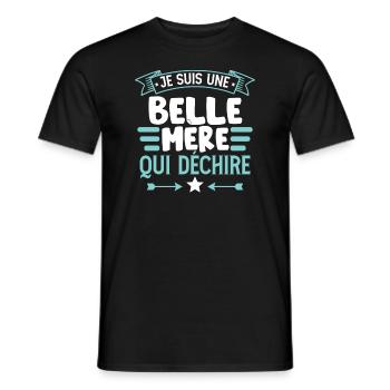 Je Suis Une Belle Mère Qui Déchire - T-shirt homme - noir - Devant - AI Model Male 178 light (178cm)