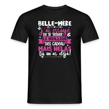 Belle-Mere Beau-Fils Genial Mamie - T-shirt homme - noir - Devant - AI Model Male 178 light (178cm)