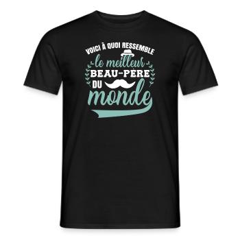 La Meilleur Beau-Père Du Monde - T-shirt homme - noir - Devant - AI Model Male 178 light (178cm)