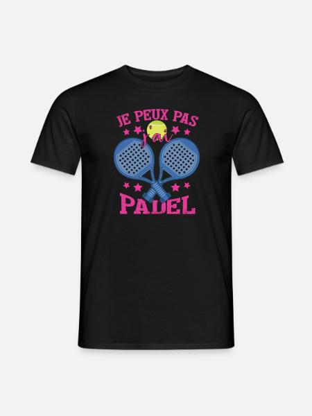 Padel Femmes - T-shirt homme - noir