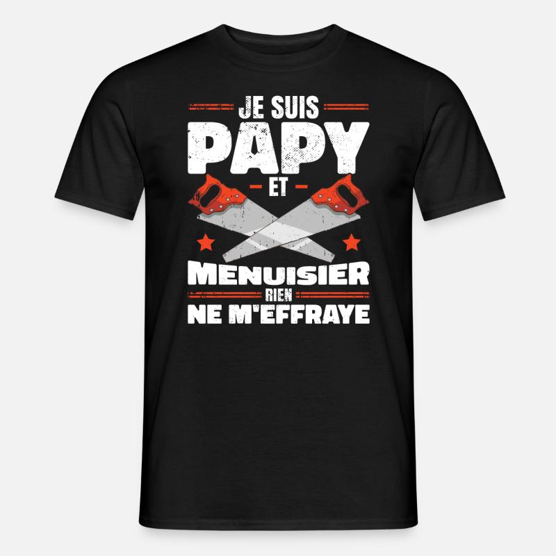 Papy Et Menuisier - T-shirt homme - noir