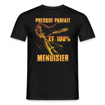 Charpentier Menuisier Humor - T-shirt homme - noir - Devant - AI Model Male 178 light (178cm)