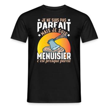 Je Suis Menuisier - T-shirt homme - noir - Devant - AI Model Male 178 light (178cm)