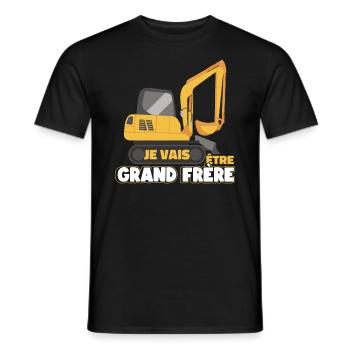 Annonce De La Grossesse Grand Frère - T-shirt homme - noir - Devant - AI Model Male 178 light (178cm)