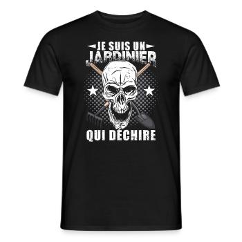 Je Suis Un Jardinier Qui Déchire Jardin Jardinage - T-shirt homme - noir - Devant - AI Model Male 178 light (178cm)