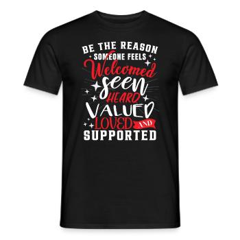 Travailleur social - T-shirt homme - noir - Devant - AI Model Male 178 light (178cm)