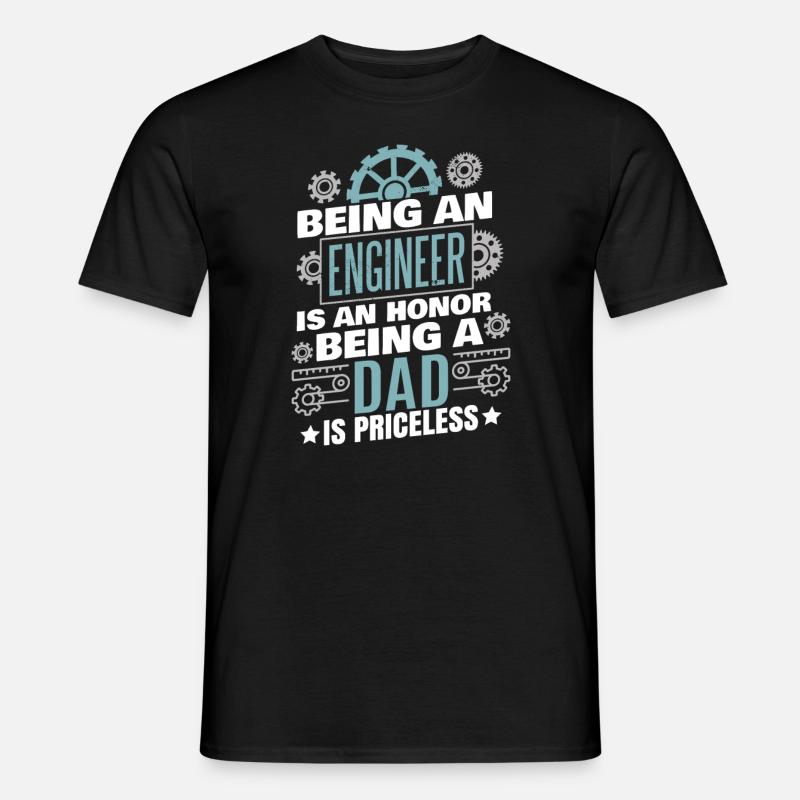 Science Dad Engineer - Men's T-shirt - black