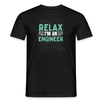 Drôle d’ingénieur Science Humour - T-shirt homme - noir - Devant - AI Model Male 178 light (178cm)
