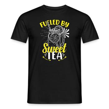 Alimenté par le thé sucré - T-shirt homme - noir - Devant - AI Model Male 178 light (178cm)