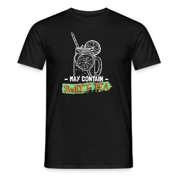 Kann süßen Tee | enthalten Teetrinker | Eistee - Männer T-Shirt - Schwarz - Vorne - AI Model Male 178 light (178cm)