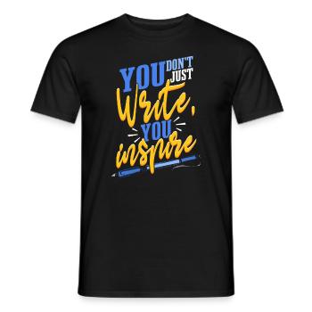 Schriftsteller Schreiben Journalist Buchautor - Männer T-Shirt - Schwarz - Vorne - AI Model Male 178 light (178cm)