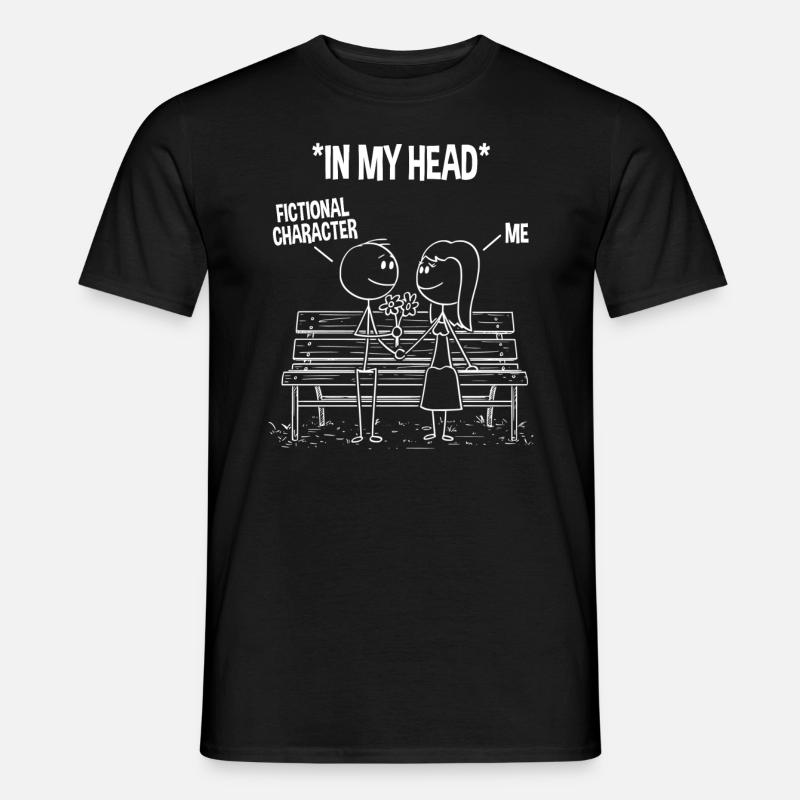 Drôle de romancier écrivant - T-shirt homme - noir