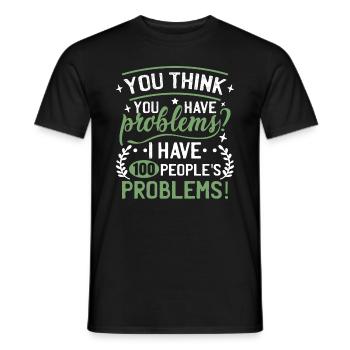 Humor Social Worker Funny - Men's T-Shirt - black - Front - AI Model Male 178 light (178cm)