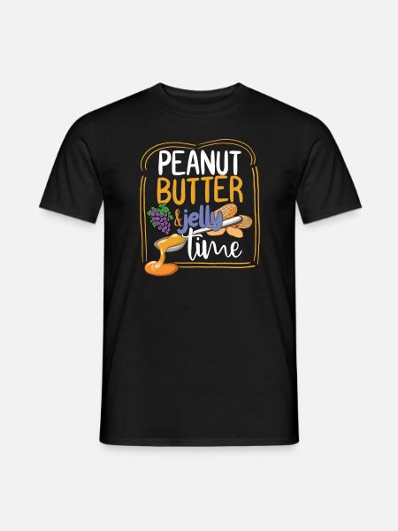 Peanut Butter Jelly Time - Men's T-Shirt - black