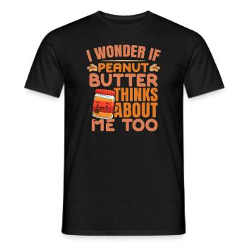 Erdnussbutter - Männer T-Shirt - Schwarz - Vorne - AI Model Male 178 light (178cm)